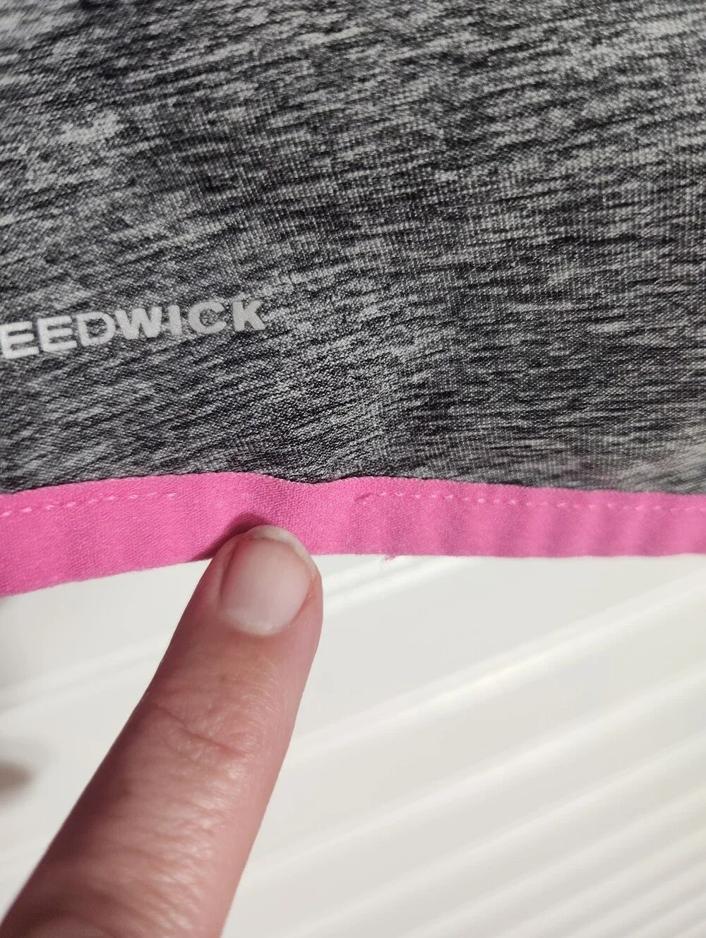 Reebok Girls XS (6-8) Heather Gray And Pink Zip Up Jacket With Hood